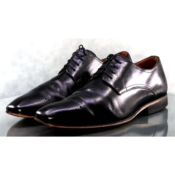 Florsheim Men\'s Medallion Toe Dress Shoes Size 12 Leather Black Florsheim Remi Leather Cap Toe Oxfords, Black | Dress Shoes  main image 3